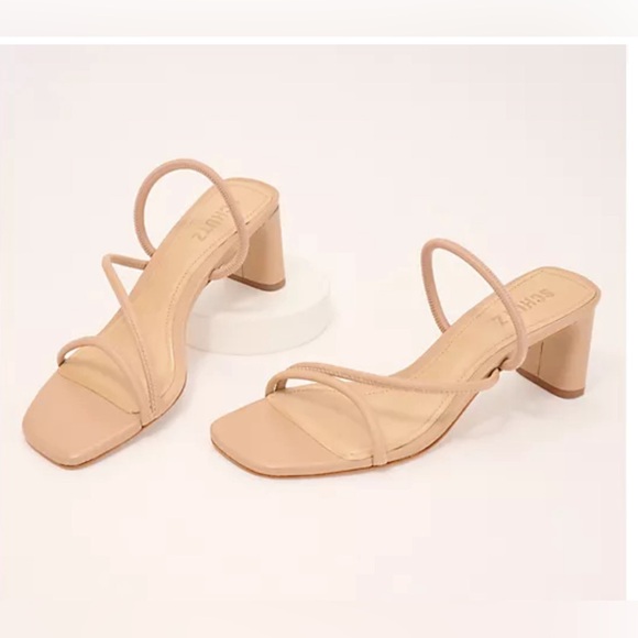Chessie Mid Nappa Leather Sandal nude size 8 - Picture 1 of 5